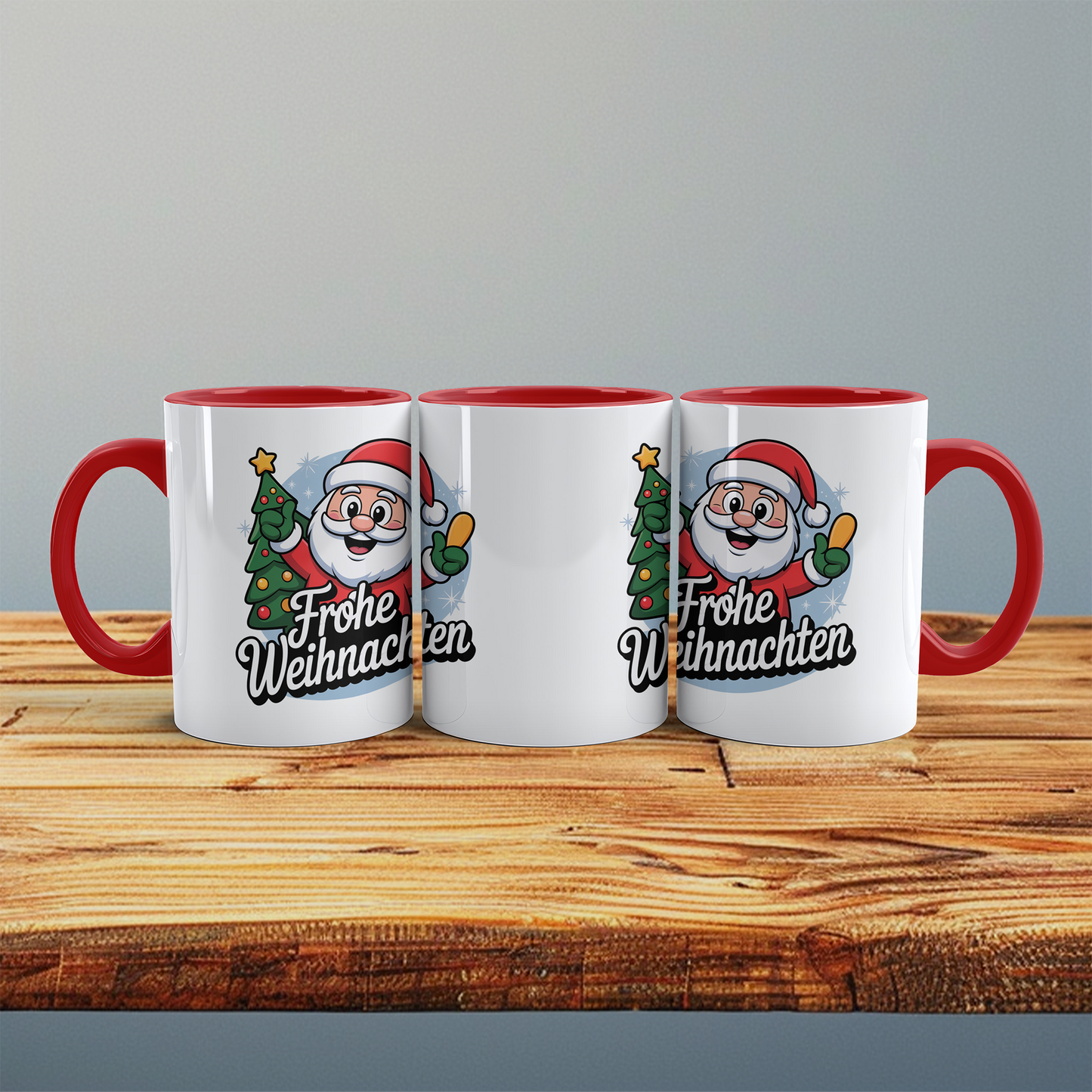 Bedruckte Weihnachtstasse mit Motiv – Frohe Weihnachten, ideale Geschenkidee