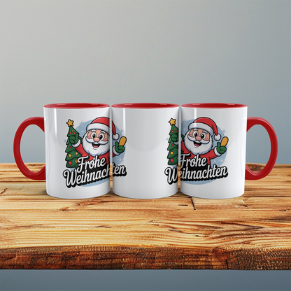 Bedruckte Weihnachtstasse mit Motiv – Frohe Weihnachten, ideale Geschenkidee