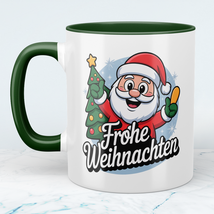 Bedruckte Weihnachtstasse mit Motiv – Frohe Weihnachten, ideale Geschenkidee