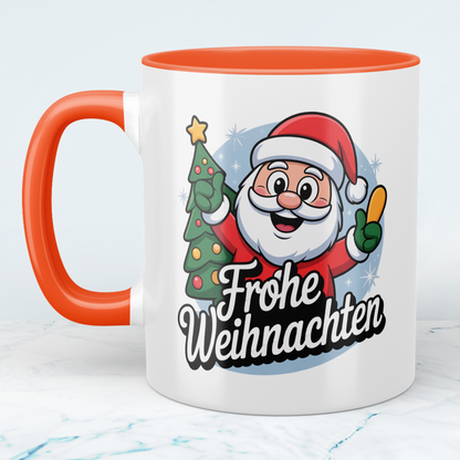 Bedruckte Weihnachtstasse mit Motiv – Frohe Weihnachten, ideale Geschenkidee