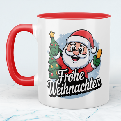 Bedruckte Weihnachtstasse mit Motiv – Frohe Weihnachten, ideale Geschenkidee