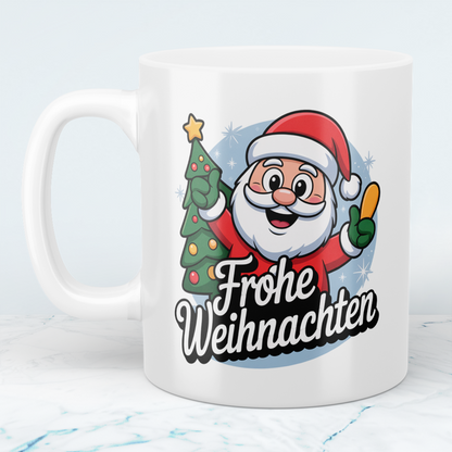 Bedruckte Weihnachtstasse mit Motiv – Frohe Weihnachten, ideale Geschenkidee