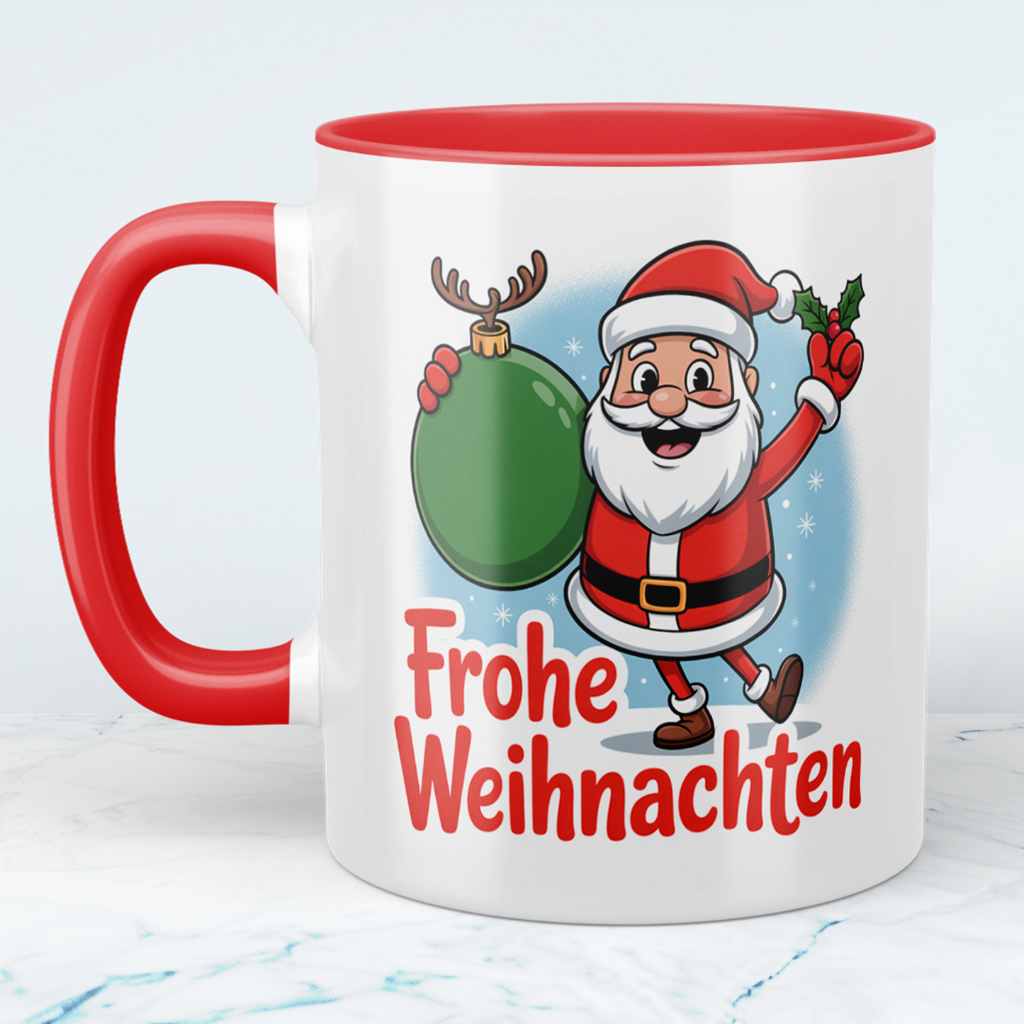 Weihnachtstasse mit Spruch „Frohe Weihnachten“ – Liebevolle Geschenkidee für Freunde und Familie