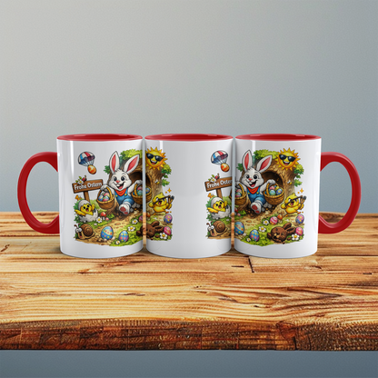 Ostern Tasse „Frohe Ostern“ mit Osterhase & Ostereiern – Oster Geschenk für Kinder & Familie