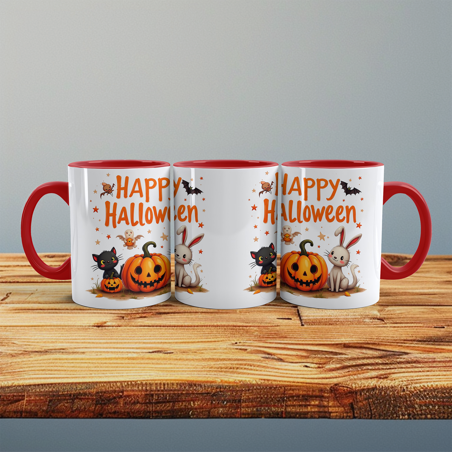 Lustige, bedruckte Tasse für Happy Halloween – Perfektes Geschenk mit fröhlichen Kürbis-Motiven!