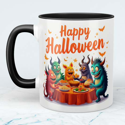 Lustige, bedruckte Happy Halloween Tasse – Perfektes Geschenk für die gruselige Henkersmahlzeit!