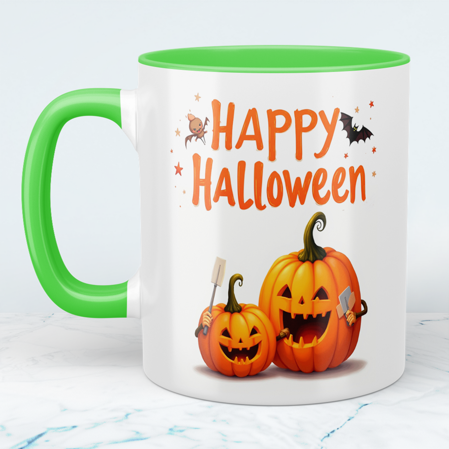 Lustige Halloween Tasse mit Kürbissen – Bedruckter Becher für gruselige Kaffeepausen und schaurigen Spaß!