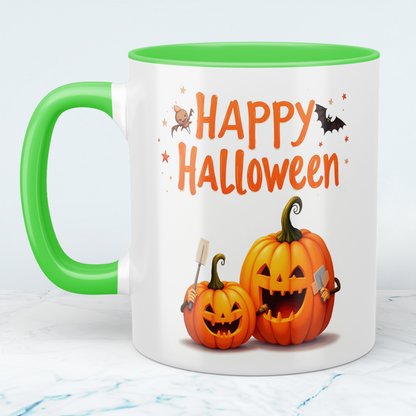 Lustige Halloween Tasse mit Kürbissen – Bedruckter Becher für gruselige Kaffeepausen und schaurigen Spaß!