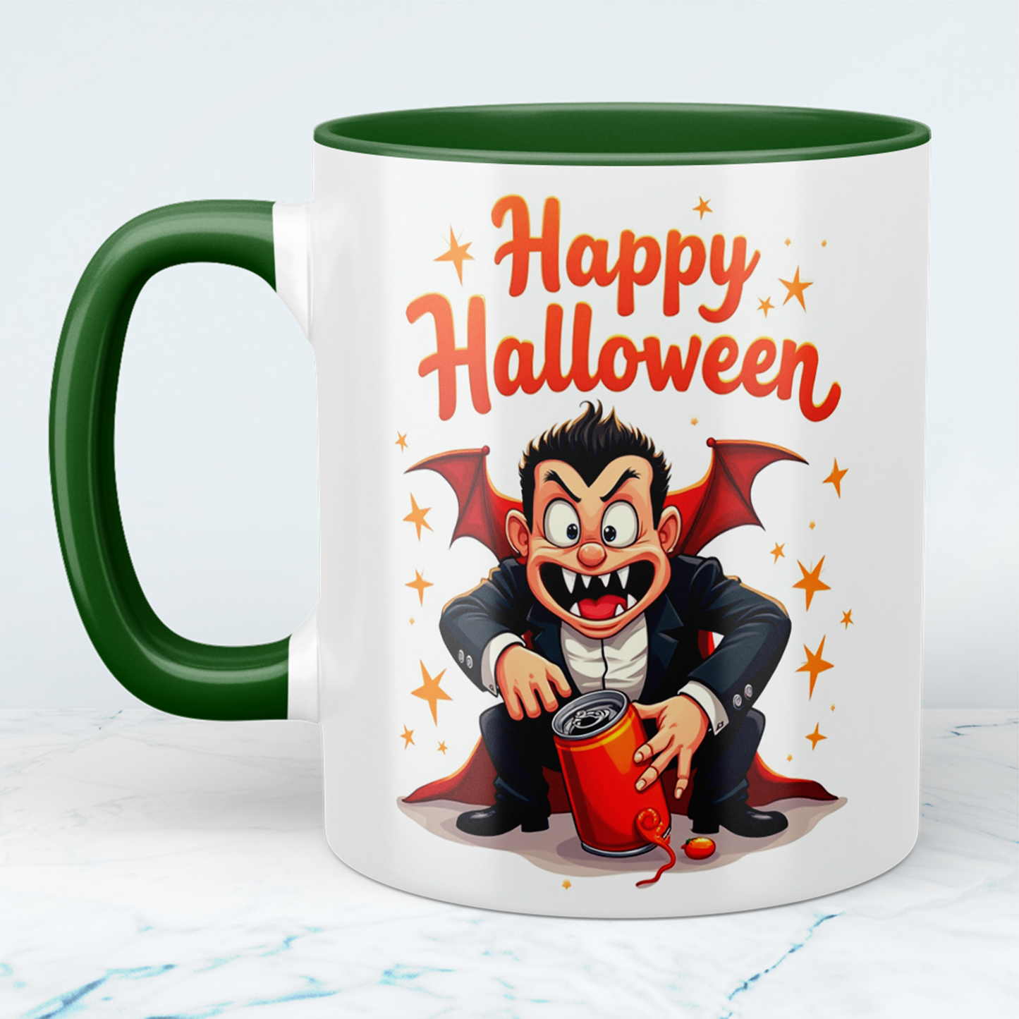 Fantasievolle Happy Halloween Tasse mit lustiger Drachenfigur – Das perfekte Geschenk für Halloween-Fans!