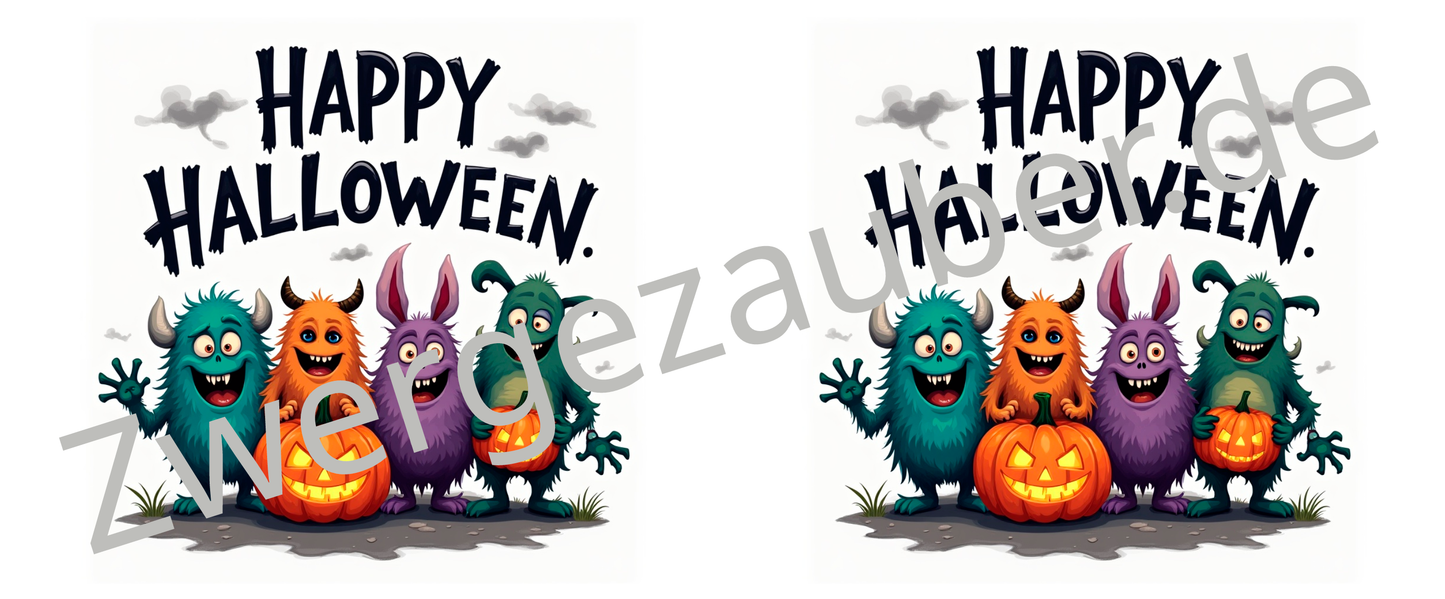 Lustige, bedruckte Tasse mit humorvollen Wesen – Perfektes Geschenk für ein fröhliches Happy Halloween!