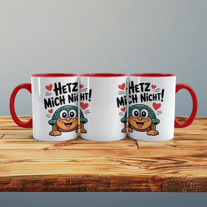 Kaffeebecher „Hetz mich nicht!“ – Humorvolles Geschenk für Kollegen & Arbeitsfreunde