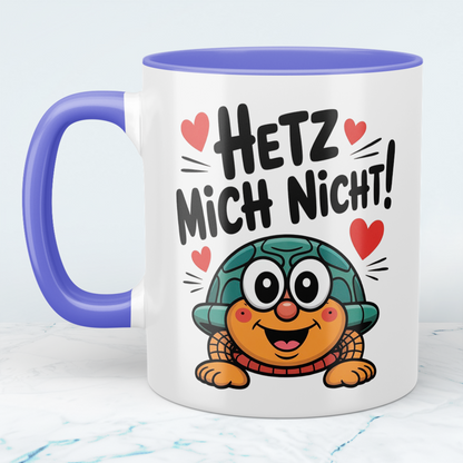 Kaffeebecher „Hetz mich nicht!“ – Humorvolles Geschenk für Kollegen & Arbeitsfreunde