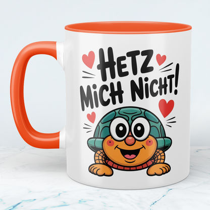 Kaffeebecher „Hetz mich nicht!“ – Humorvolles Geschenk für Kollegen & Arbeitsfreunde