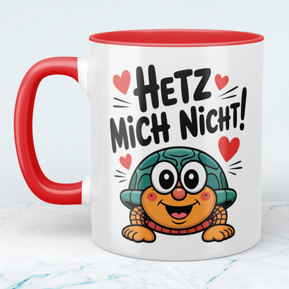 Kaffeebecher „Hetz mich nicht!“ – Humorvolles Geschenk für Kollegen & Arbeitsfreunde
