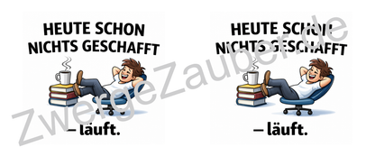 Kaffeetasse „Heute schon nichts geschafft – läuft.“ – Lustiges Geschenk für Kollegen & Morgenmuffel