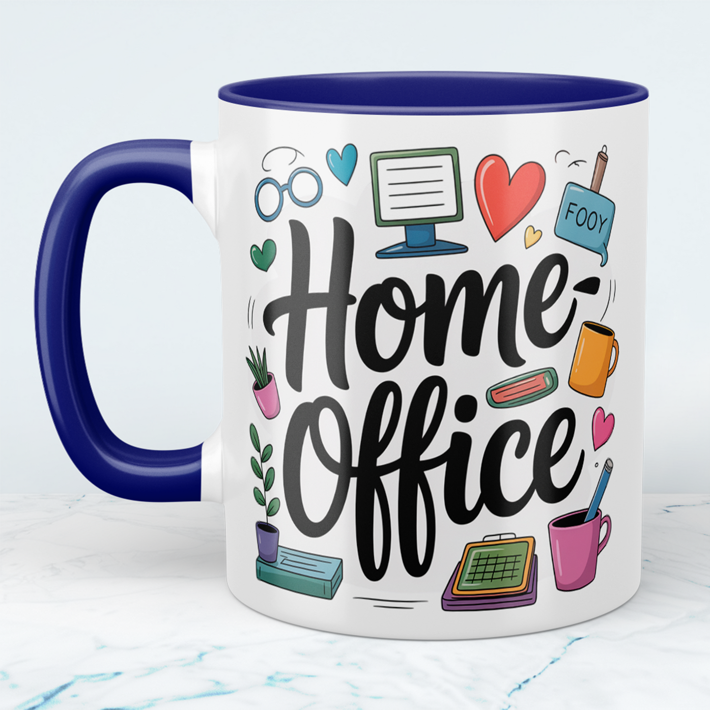 Spritzige Homeoffice-Tasse – Lustiger Begleiter für Kollegen