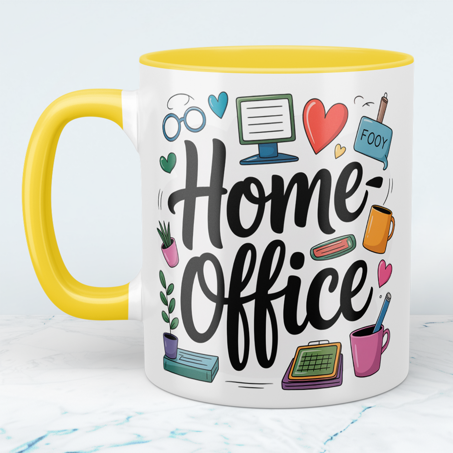 Spritzige Homeoffice-Tasse – Lustiger Begleiter für Kollegen