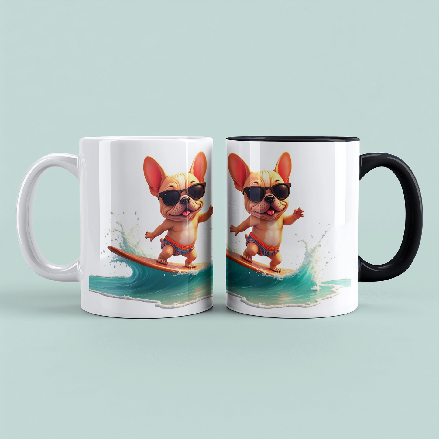 Wuff Wuff Wellenritt – Die perfekte lustige Geschenk-Tasse für Hunde Surf-Fans!