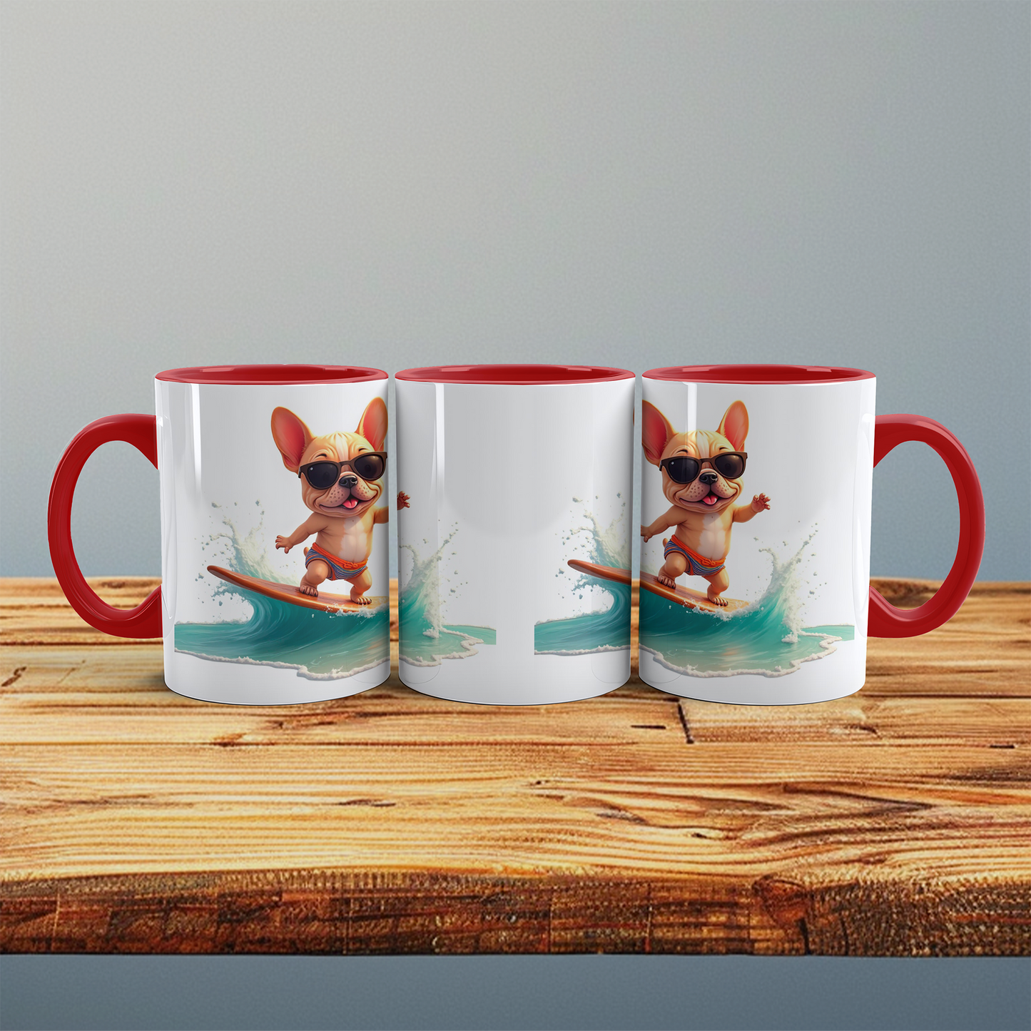 Wuff Wuff Wellenritt – Die perfekte lustige Geschenk-Tasse für Hunde Surf-Fans!