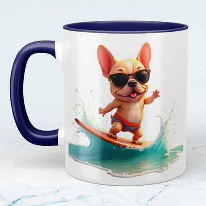 Wuff Wuff Wellenritt – Die perfekte lustige Geschenk-Tasse für Hunde Surf-Fans!