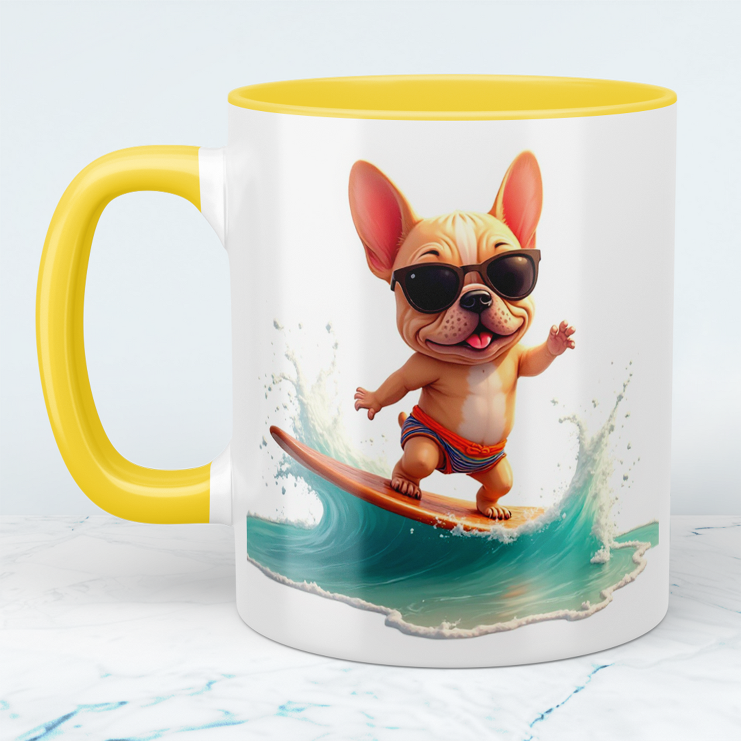 Wuff Wuff Wellenritt – Die perfekte lustige Geschenk-Tasse für Hunde Surf-Fans!