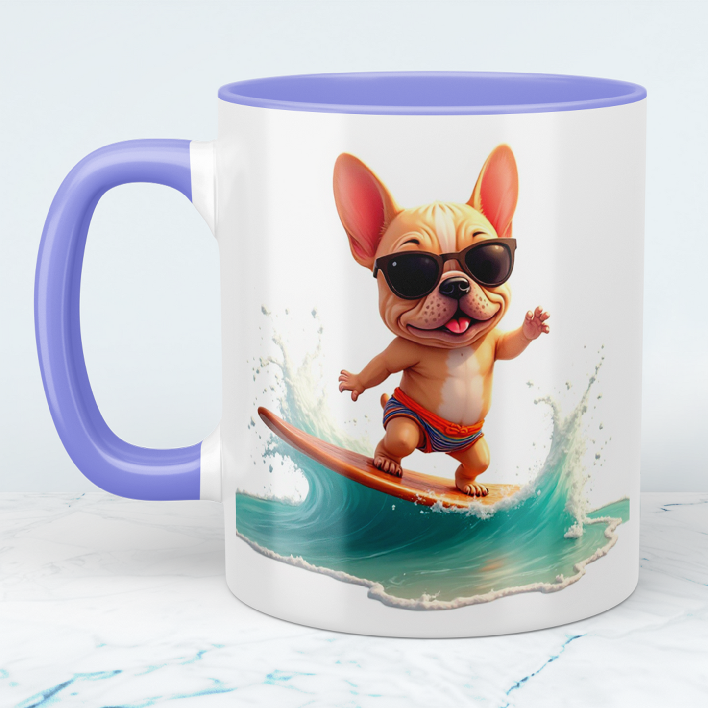 Wuff Wuff Wellenritt – Die perfekte lustige Geschenk-Tasse für Hunde Surf-Fans!