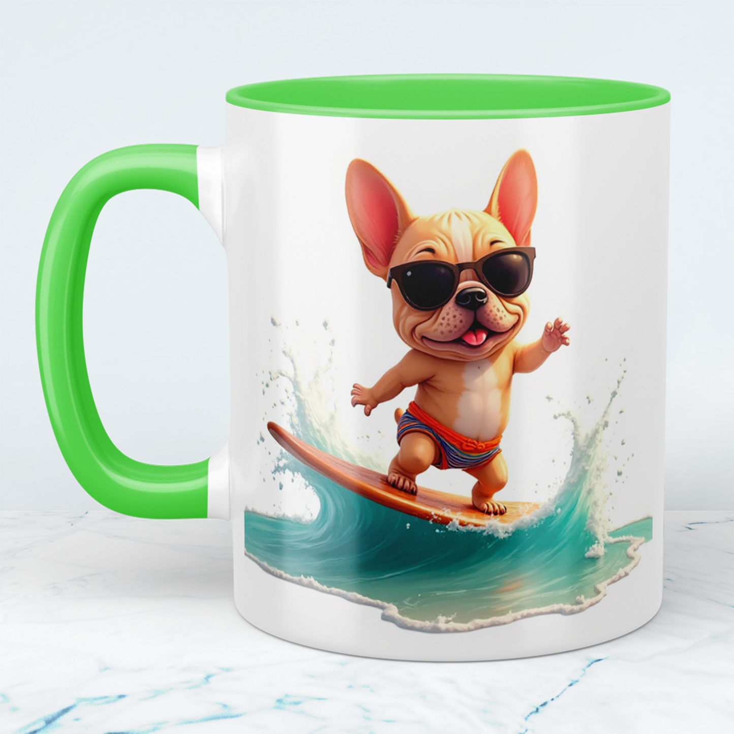 Wuff Wuff Wellenritt – Die perfekte lustige Geschenk-Tasse für Hunde Surf-Fans!