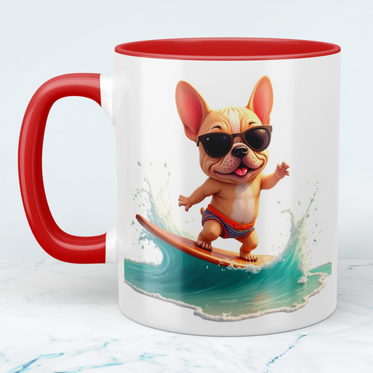 Wuff Wuff Wellenritt – Die perfekte lustige Geschenk-Tasse für Hunde Surf-Fans!