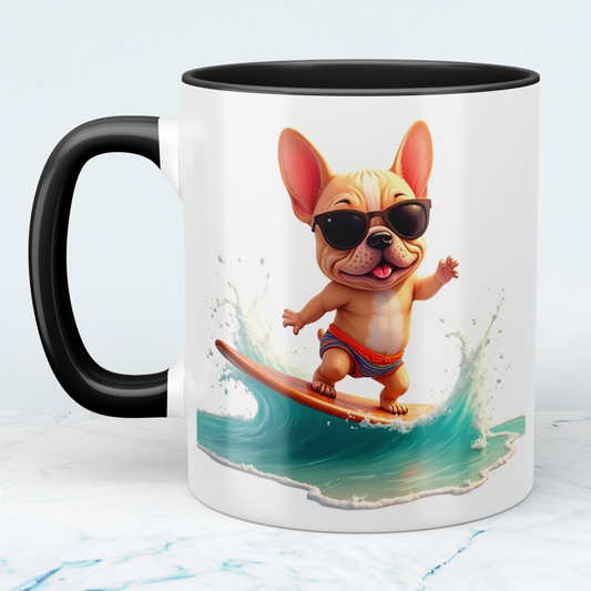 Wuff Wuff Wellenritt – Die perfekte lustige Geschenk-Tasse für Hunde Surf-Fans!