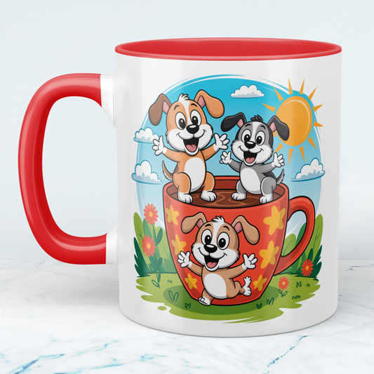 Kleine Hundegeschichten: Cartoon-Tasse für große Abenteuer!