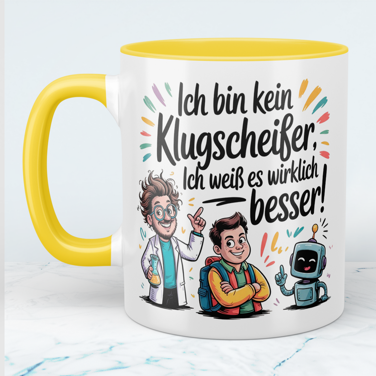 Humorvolle Tasse mit Aufdruck – Ich bin kein Klugscheißer, ich weiß es wirklich besser! – Spaßiger Büroartikel für Kollegen