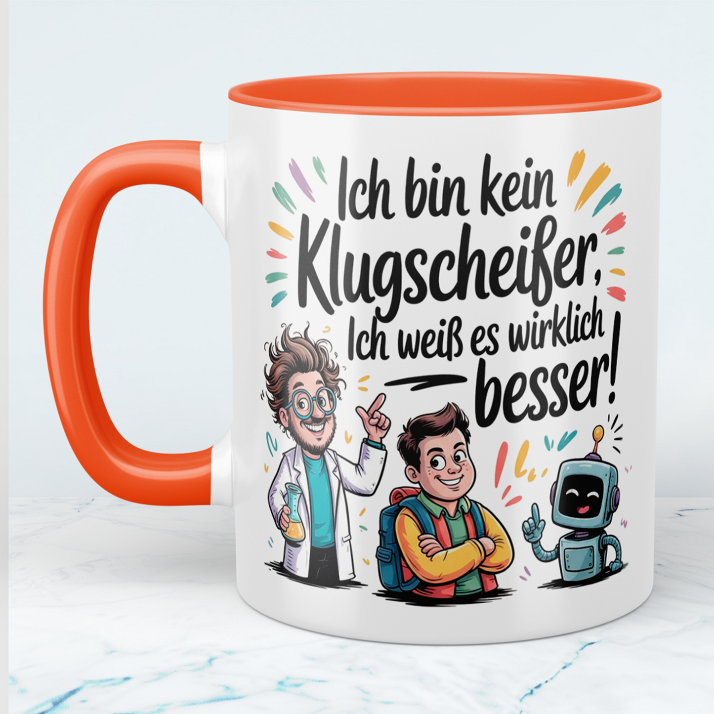 Humorvolle Tasse mit Aufdruck – Ich bin kein Klugscheißer, ich weiß es wirklich besser! – Spaßiger Büroartikel für Kollegen