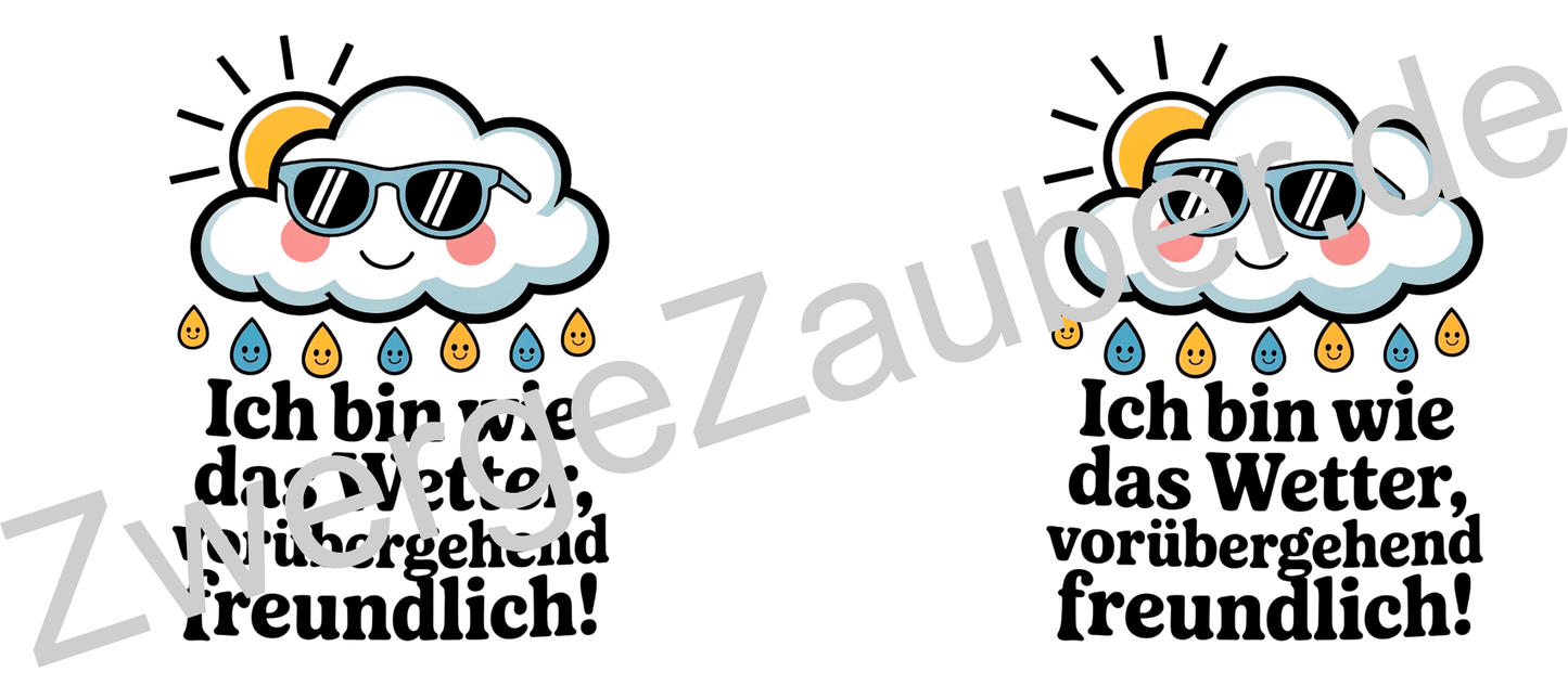 Lustige Bürotasse mit Spruch: Ich bin wie das Wetter – vorübergehend freundlich! – Perfektes Geschenk für Kollegen!