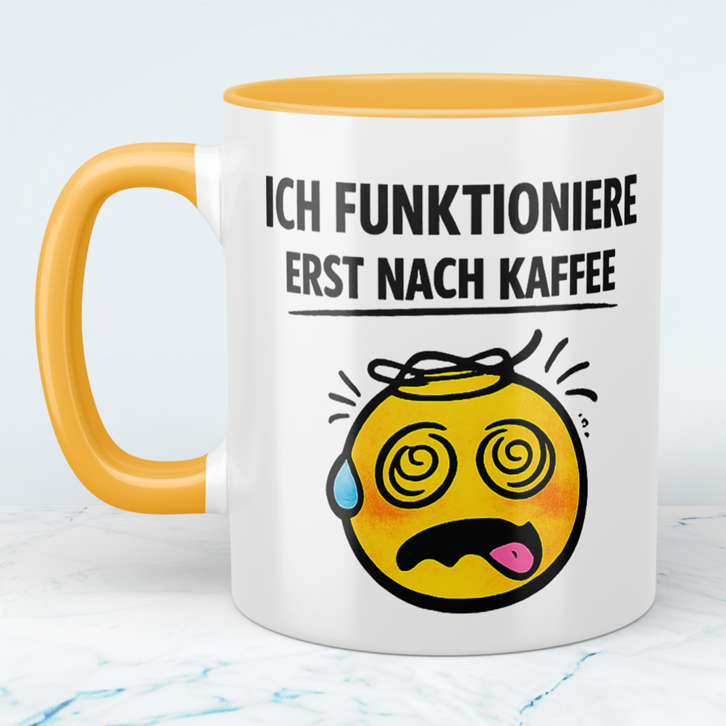 Ich funktioniere erst nach Kaffee – Lustige Tasse mit Spruch | Geschenk für Büro & Morgenmuffel