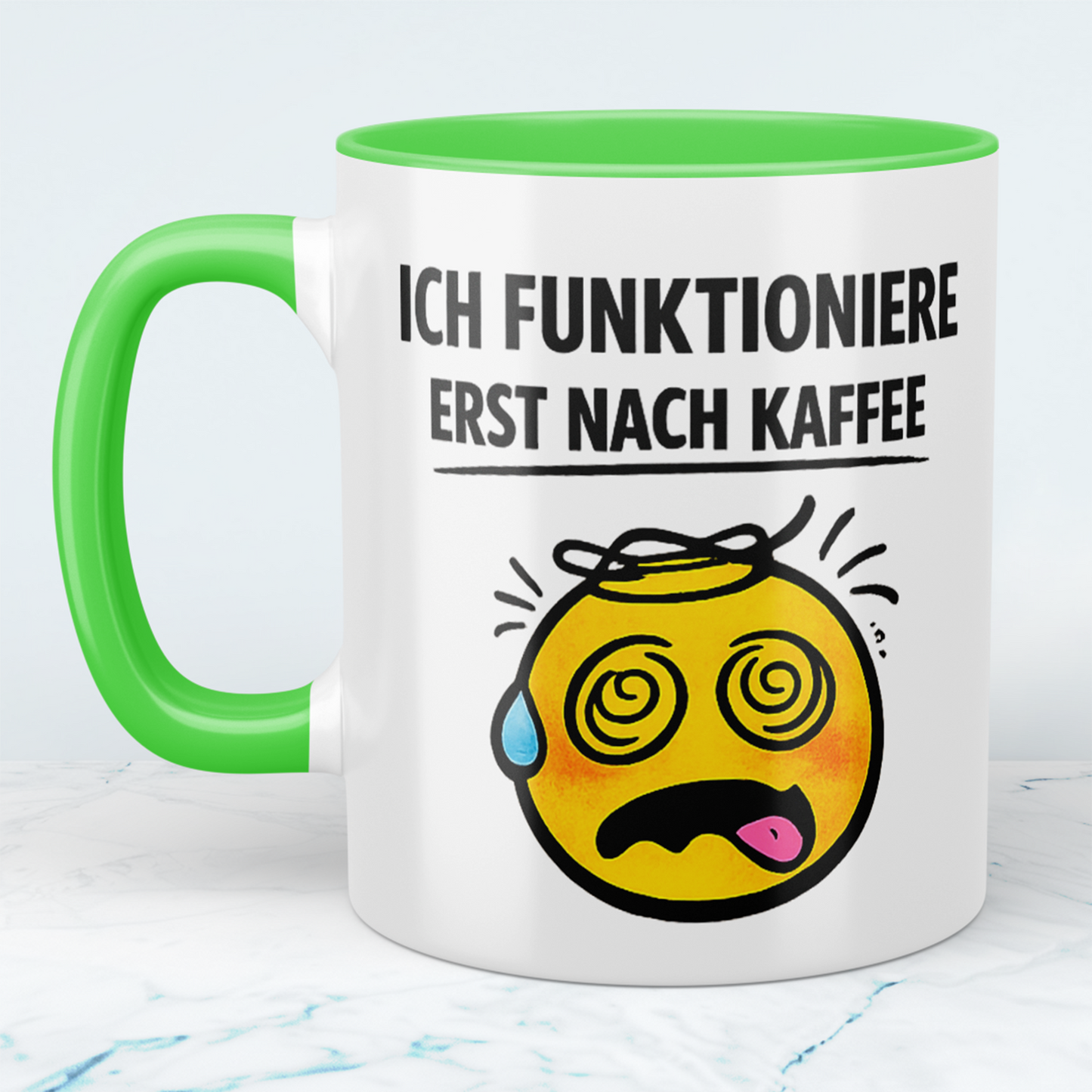 Ich funktioniere erst nach Kaffee – Lustige Tasse mit Spruch | Geschenk für Büro & Morgenmuffel