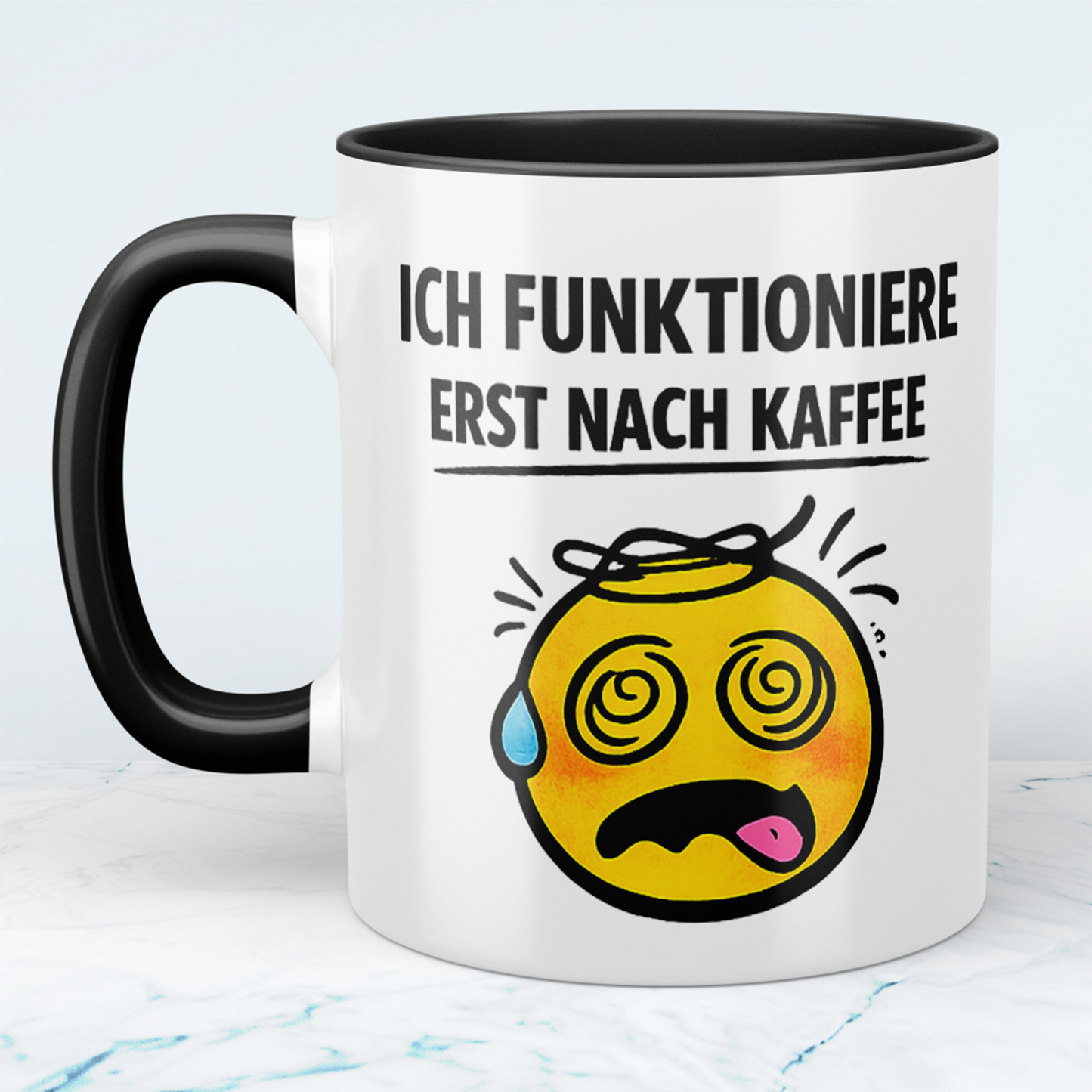 Ich funktioniere erst nach Kaffee – Lustige Tasse mit Spruch | Geschenk für Büro & Morgenmuffel