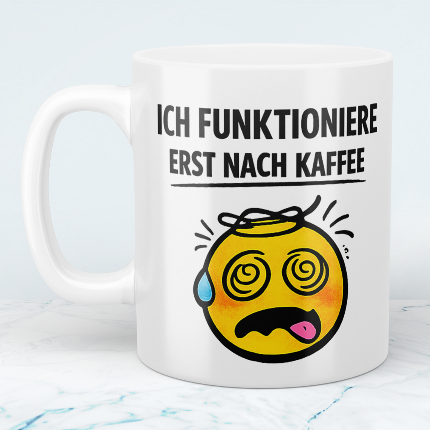 Ich funktioniere erst nach Kaffee – Lustige Tasse mit Spruch | Geschenk für Büro & Morgenmuffel