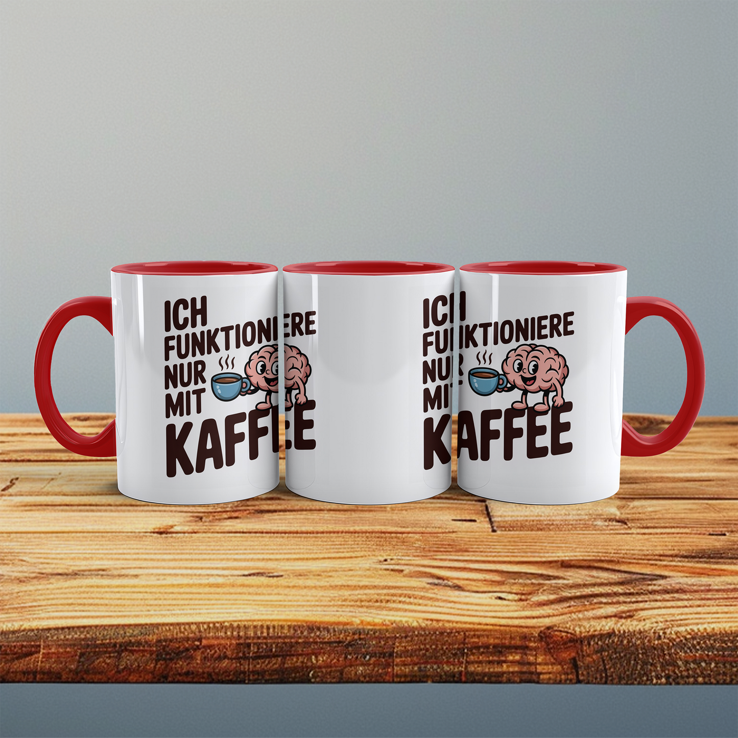 Tasse mit lustigem Kaffee-Spruch – „Ich funktioniere nur mit Kaffee“ – Büro Geschenkidee