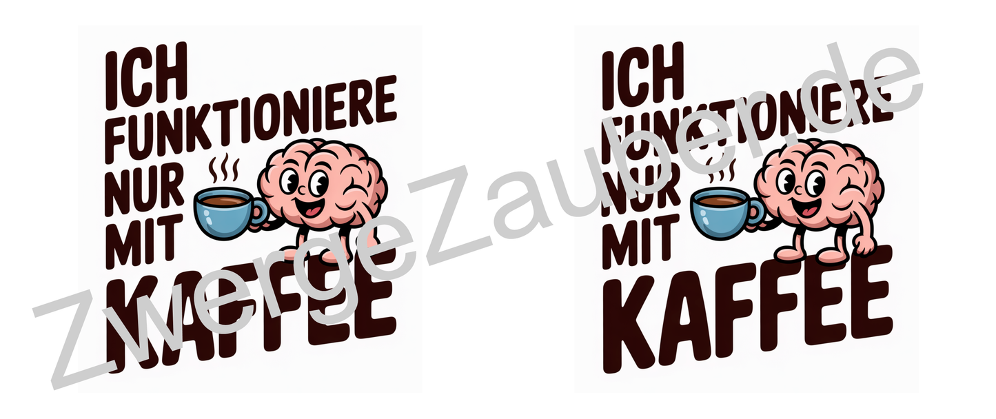 Tasse mit lustigem Kaffee-Spruch – „Ich funktioniere nur mit Kaffee“ – Büro Geschenkidee