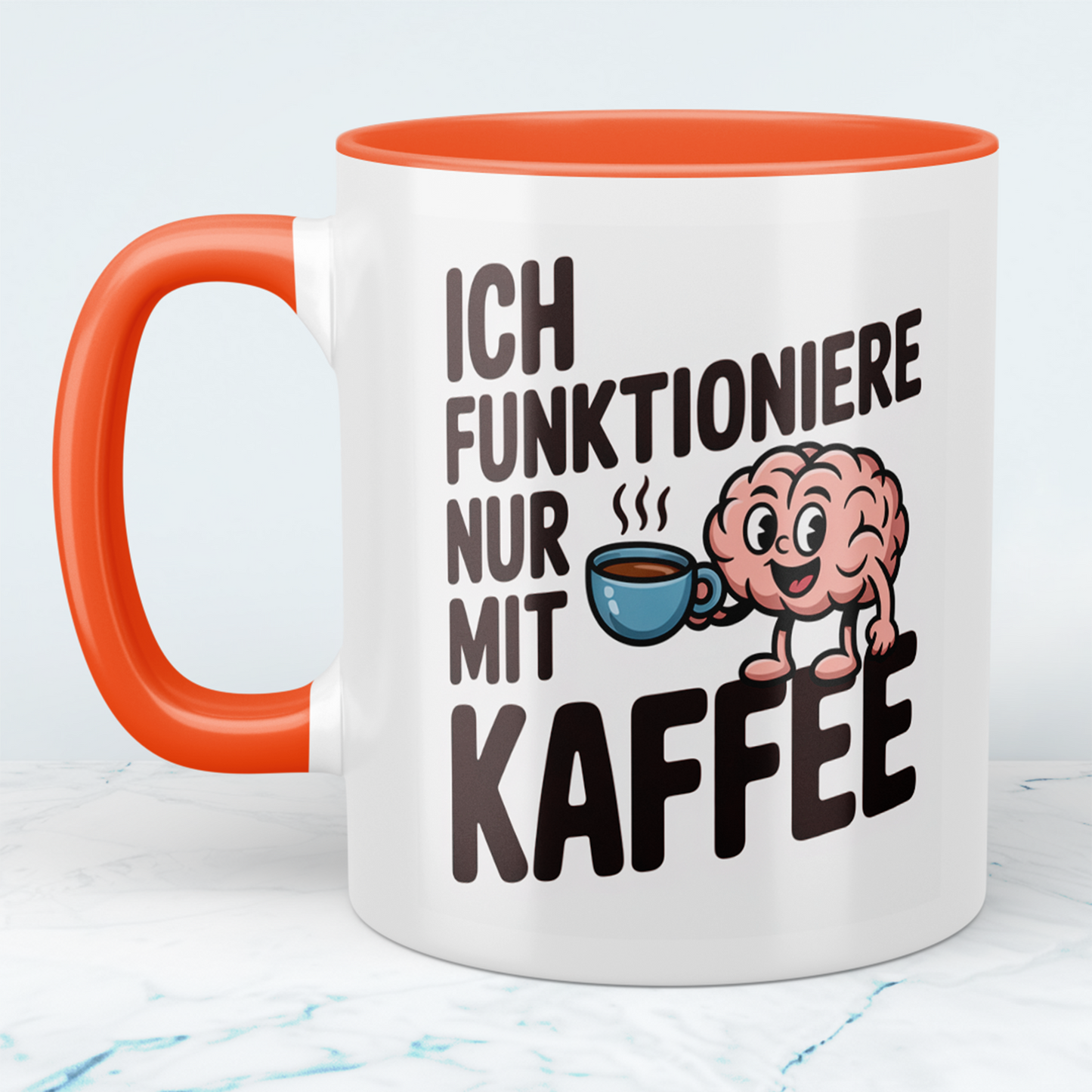Tasse mit lustigem Kaffee-Spruch – „Ich funktioniere nur mit Kaffee“ – Büro Geschenkidee