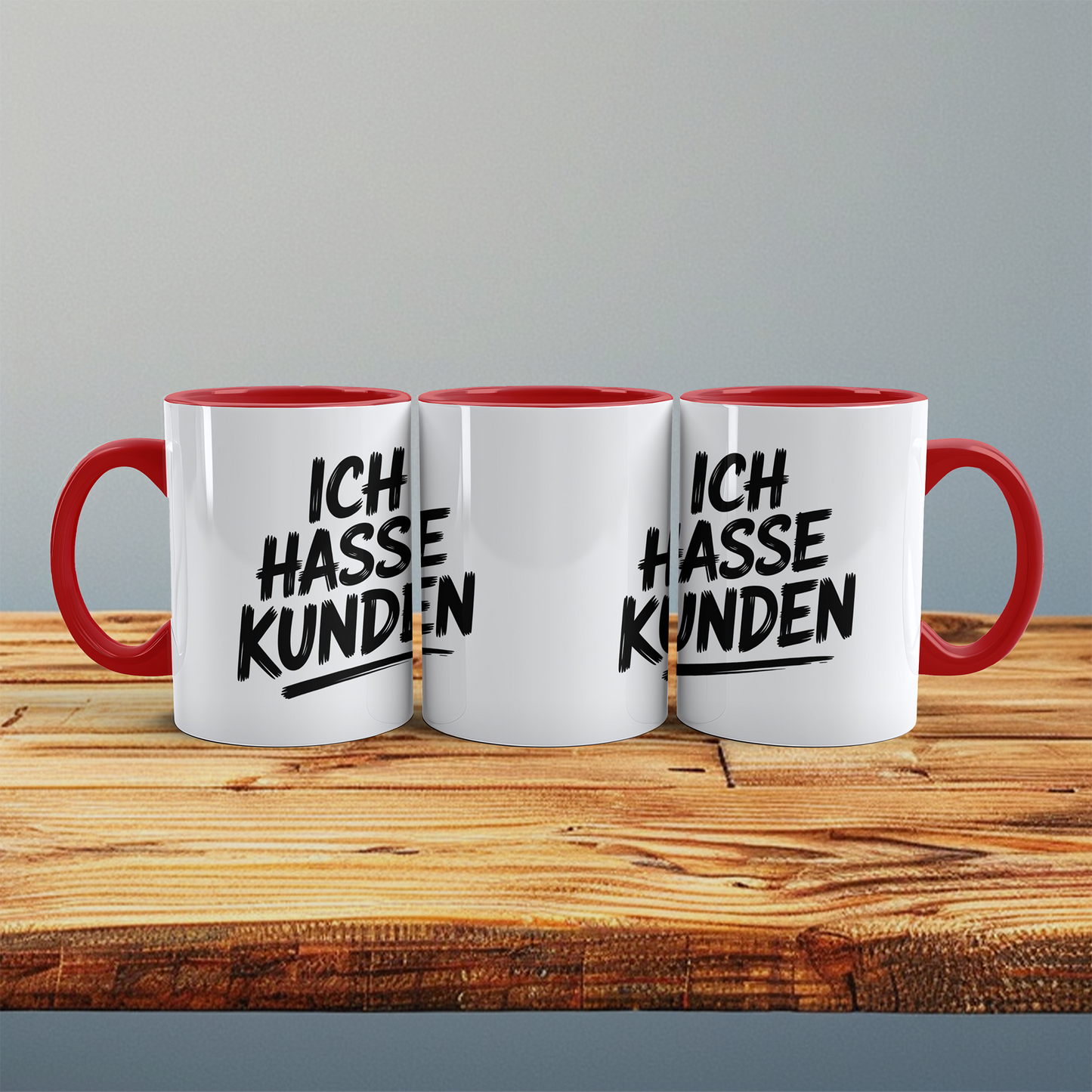Lustige bedruckte Tasse mit Spruch „Ich hasse Kunden“ – Humor Geschenk für Arbeit, Büro & Kollegen
