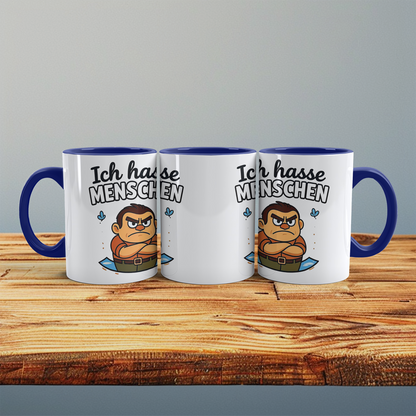 Kollegen-Geschenk: Bedruckte Tasse „Ich hasse Menschen“ – Für den humorvollen Arbeitsplatz