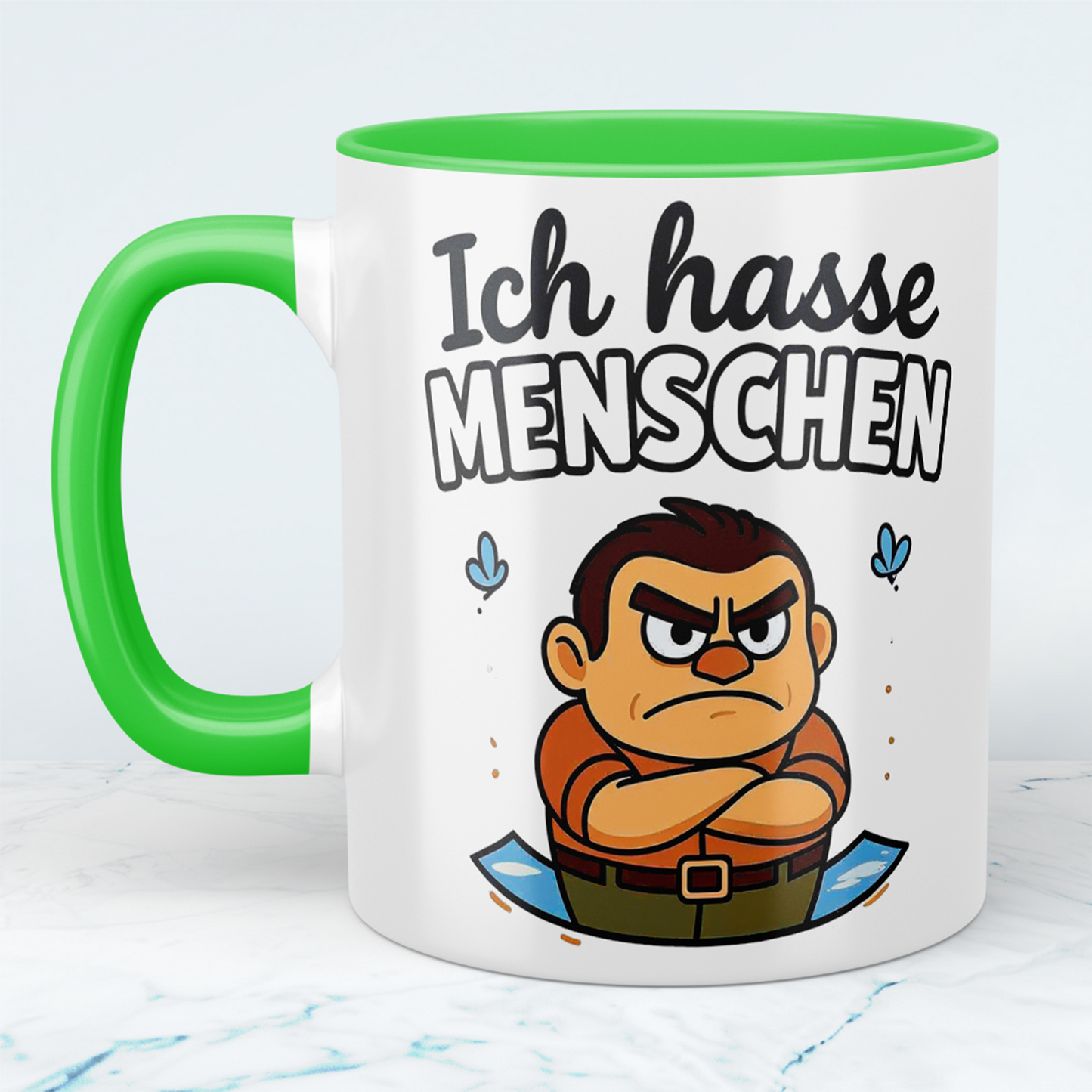 Kollegen-Geschenk: Bedruckte Tasse „Ich hasse Menschen“ – Für den humorvollen Arbeitsplatz