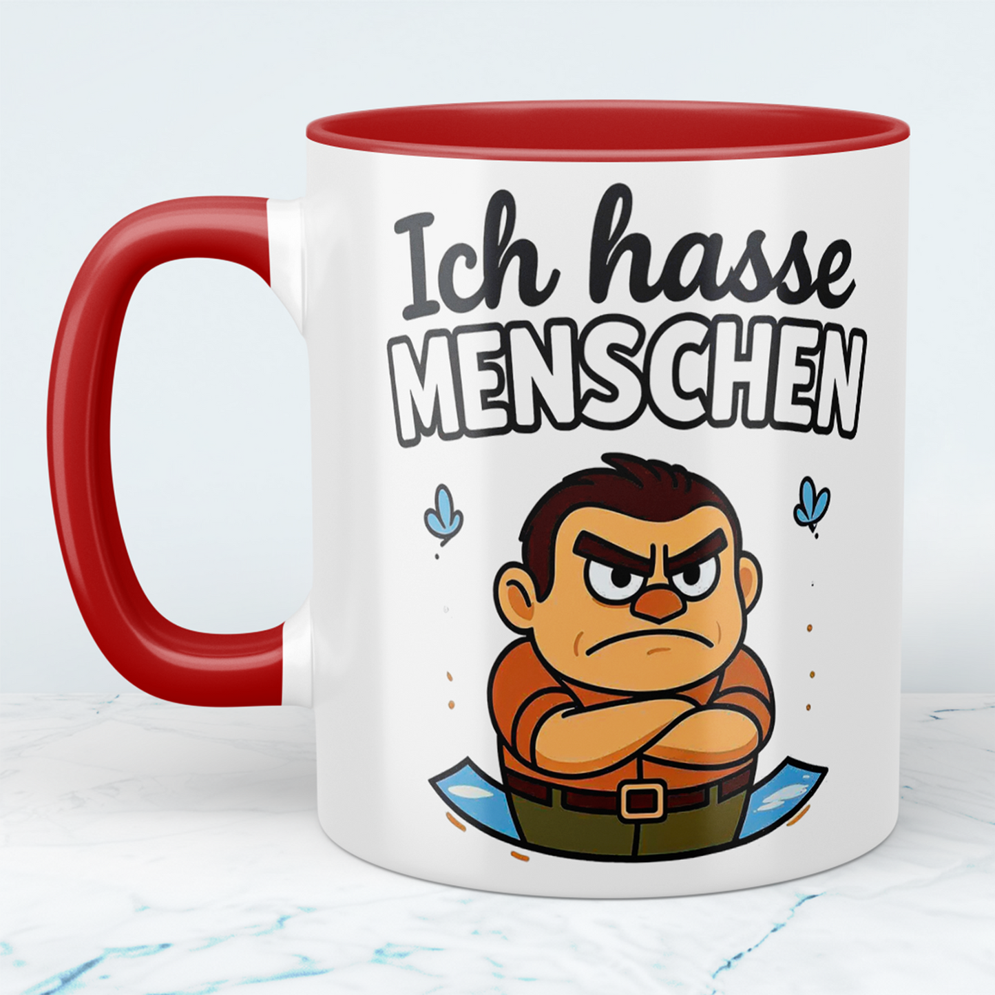 Kollegen-Geschenk: Bedruckte Tasse „Ich hasse Menschen“ – Für den humorvollen Arbeitsplatz