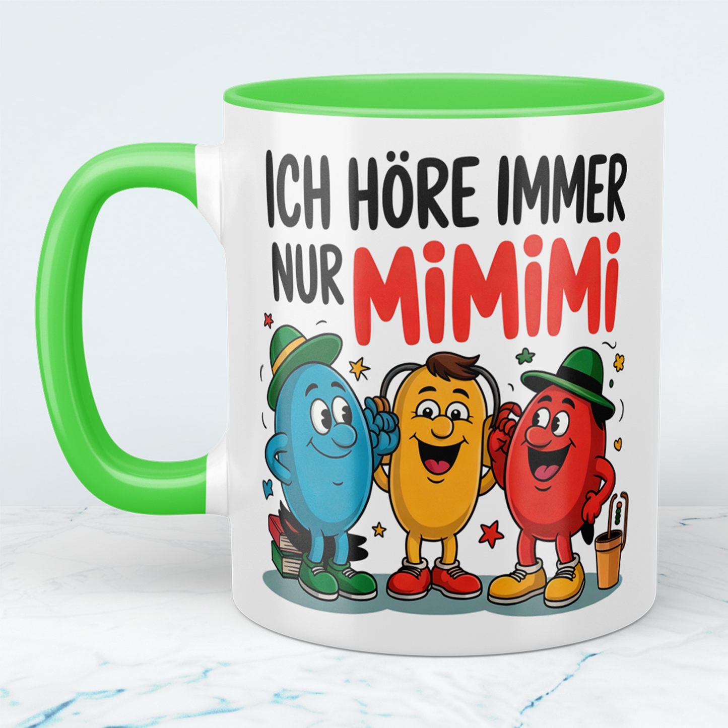 Lustige Spruchtasse – Ich höre immer nur MIMIMI – Perfektes Geschenk für Büro, Kollegen & Freunde