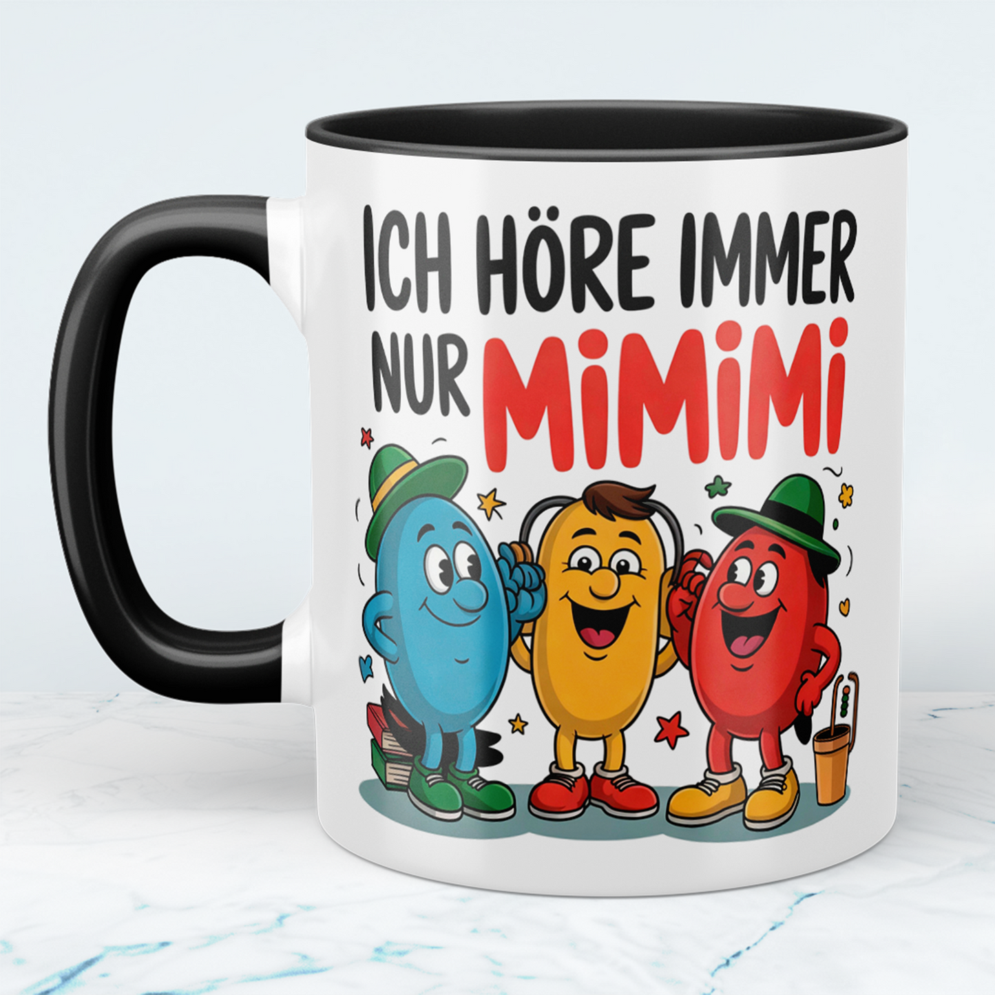 Lustige Spruchtasse – Ich höre immer nur MIMIMI – Perfektes Geschenk für Büro, Kollegen & Freunde