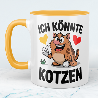 Bedruckte Tasse „Ich könnte KOTZEN“ – Spaßige Bürotasse für Kollegen & Freundeskreis