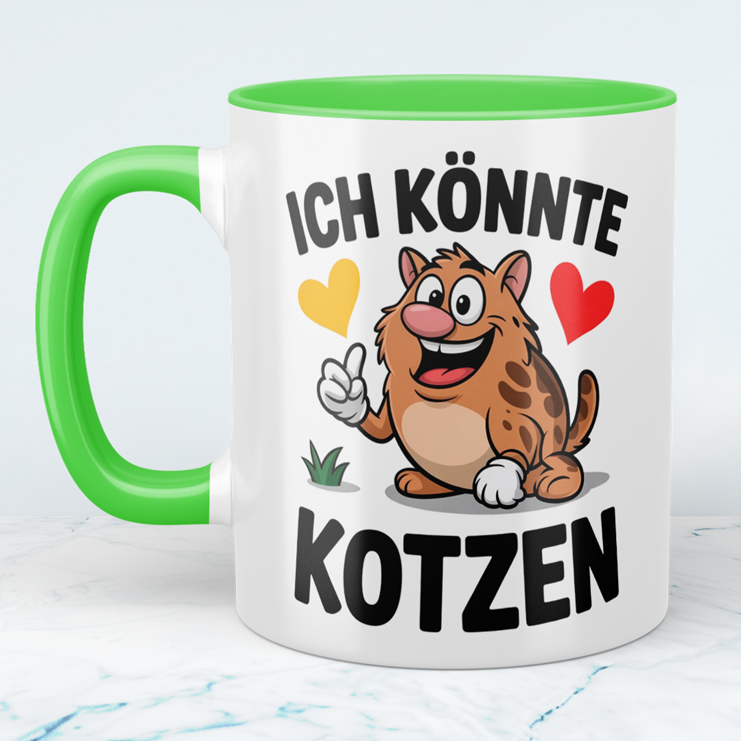 Bedruckte Tasse „Ich könnte KOTZEN“ – Spaßige Bürotasse für Kollegen & Freundeskreis