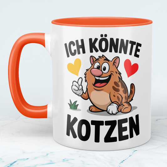 Bedruckte Tasse „Ich könnte KOTZEN“ – Spaßige Bürotasse für Kollegen & Freundeskreis