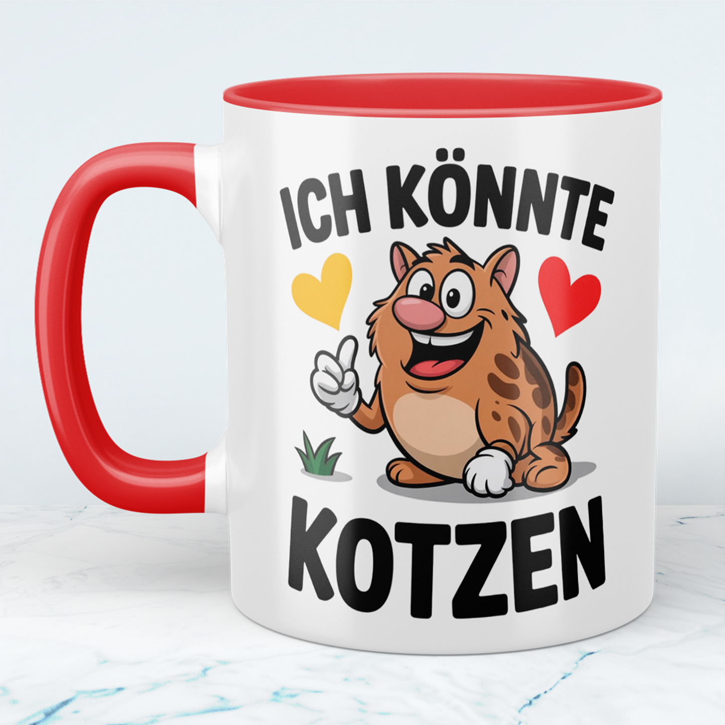 Bedruckte Tasse „Ich könnte KOTZEN“ – Spaßige Bürotasse für Kollegen & Freundeskreis